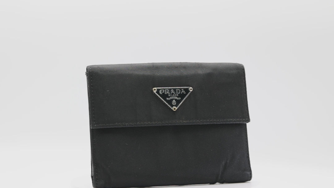 Prada Bifold Nylon Coin Wallet