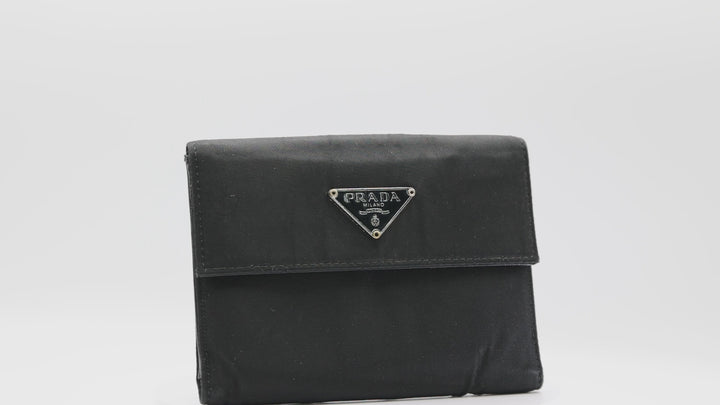 Prada Bifold Nylon Coin Wallet