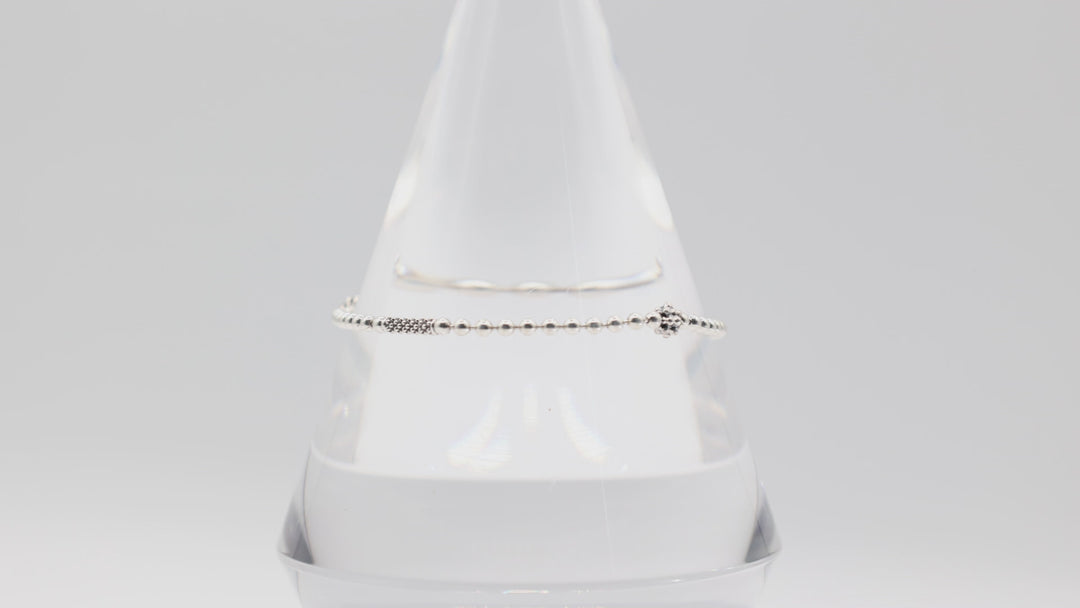 Lagos 925 Sterling Silver Caviar Icon Beaded Bracelet 7.5 Inches