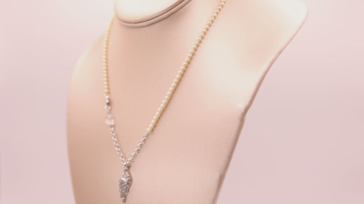 Juicy Couture Pearl Angel Wing Necklace