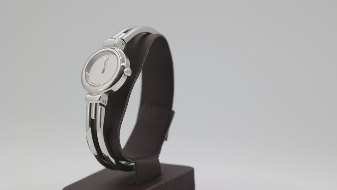 Movado Harmony Mirror Silver Tone Watch Unisex Timepiece