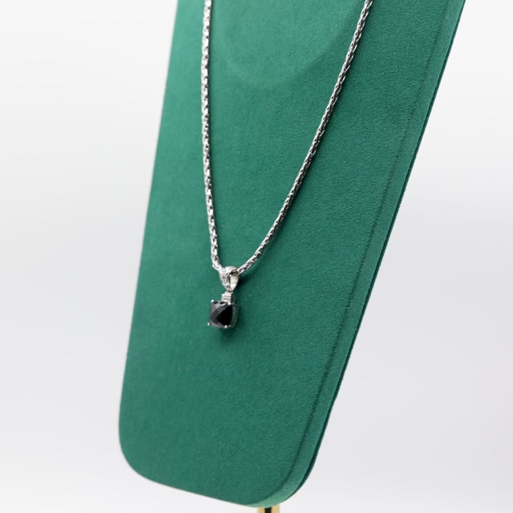 925 Sterling Silver Effy Necklace with Black Onyx Pendant - 18.5 inches