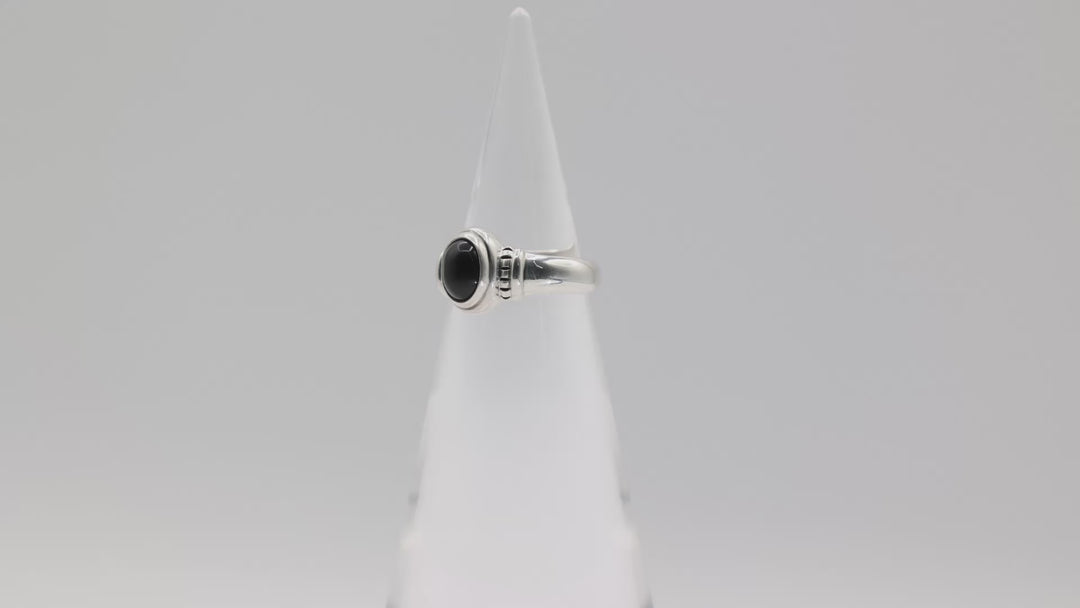 James Avery Retired 925 Sterling Silver Black Onyx Ring Size 7