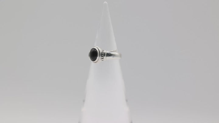 James Avery Retired 925 Sterling Silver Black Onyx Ring Size 7