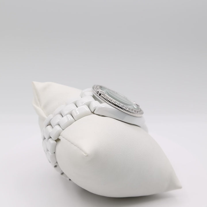 Judith Ripka White Ceramic Watch