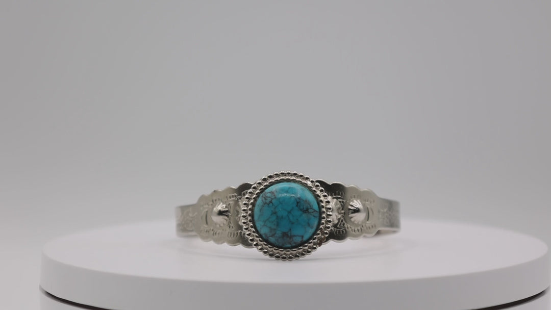 Southwest Faux Turquoise Cuff Bracelet