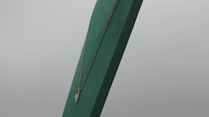 14K Yellow Gold Fancy Chain Opal Pendant Necklace With Gold Accents 19 Inch