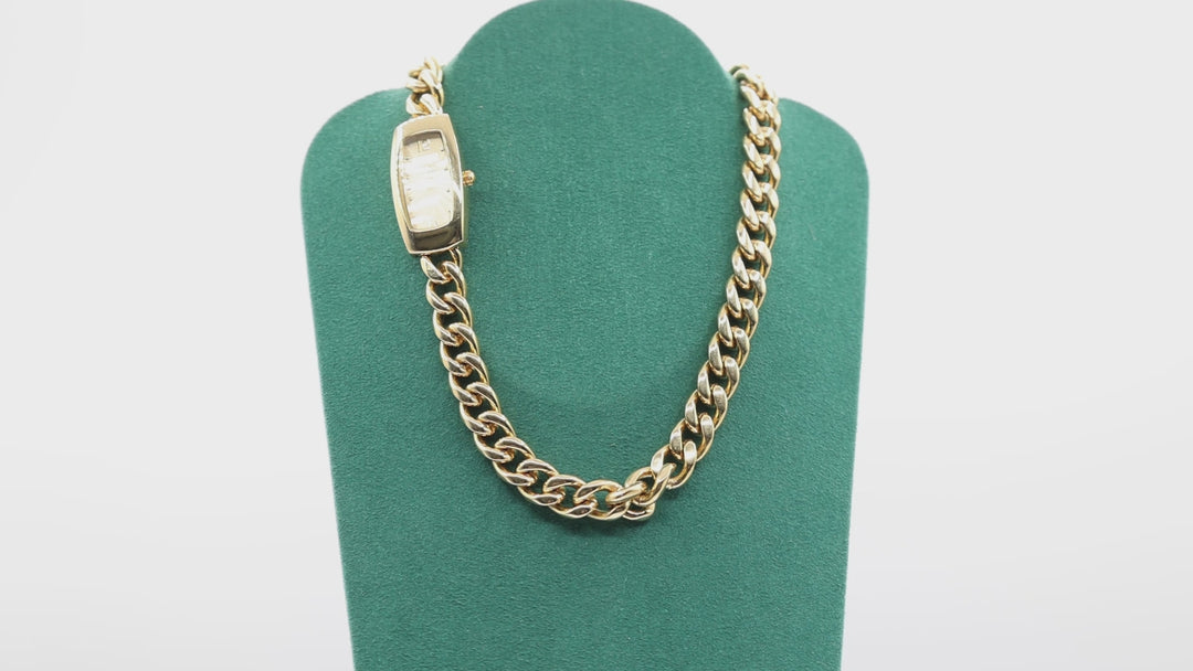 Joan Rivers Classic Gold Quartz Watch Necklace