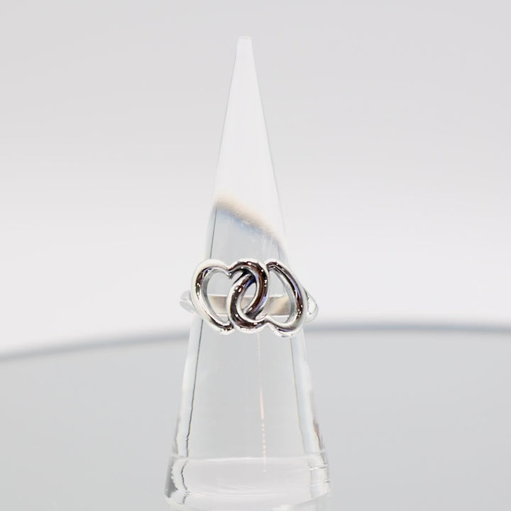 925 Sterling Silver James Avery Two Hearts Together 2.2m Wide Band Ring - Size 7