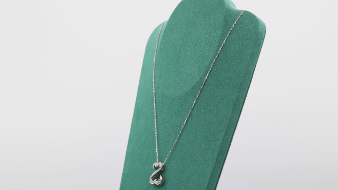 14k White Gold Kay Jewlers Diamond Necklace - 21 inches