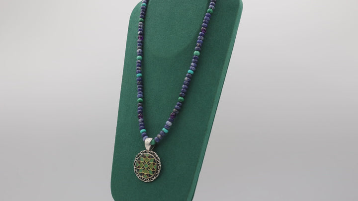 COSTUME Carolyn Pollack 925 Pendant Beaded Necklace 18 Inch