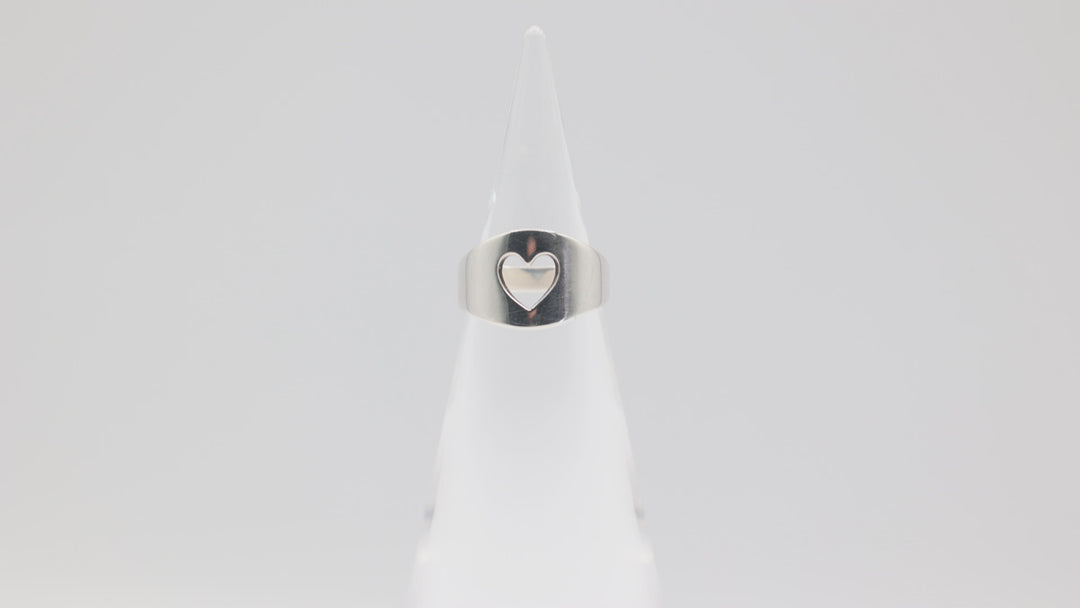 James Avery Sterling Silver Retired Open Heart Ring Size 6.5