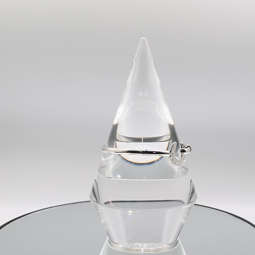 925 Sterling Silver Horseshoe Clasp Bangle Bracelet