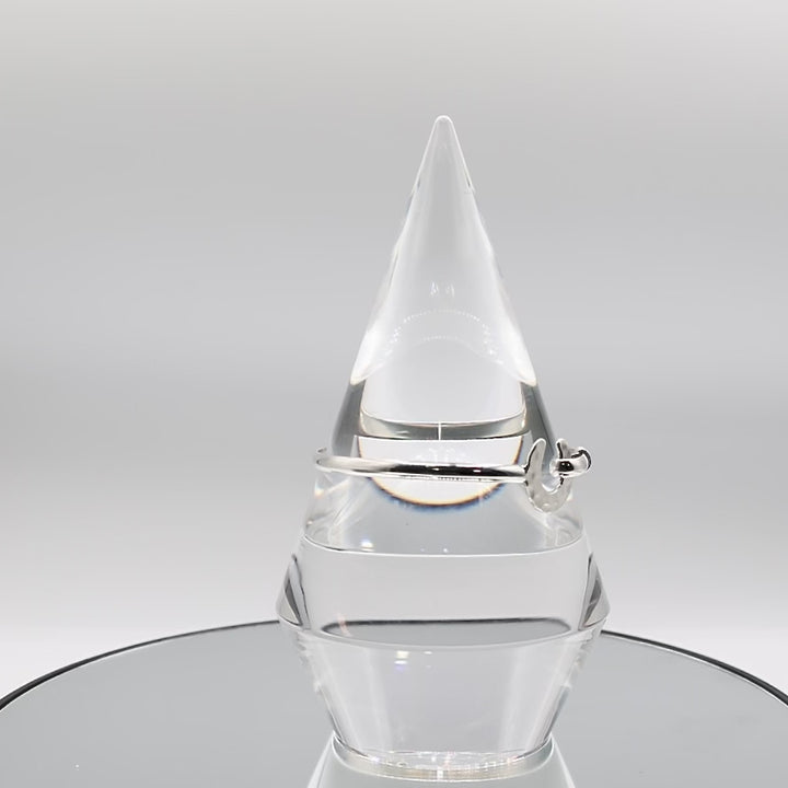 925 Sterling Silver Horseshoe Clasp Bangle Bracelet