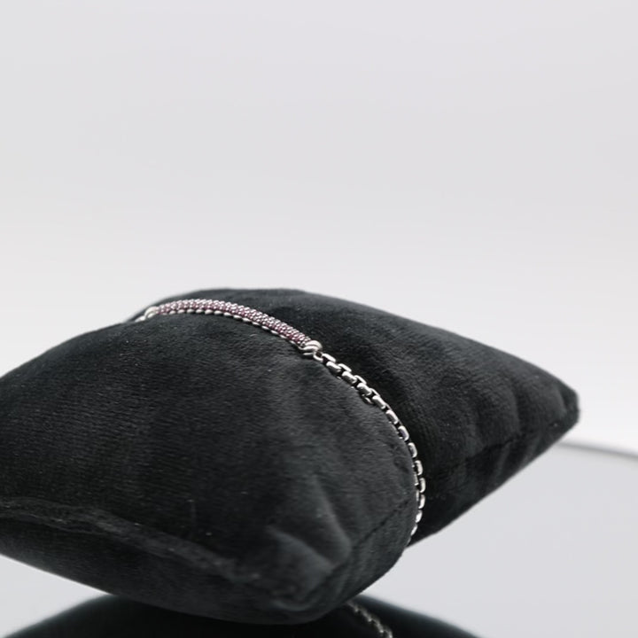 925 Sterling Silver David Yurman Pink Sapphire Bracelet