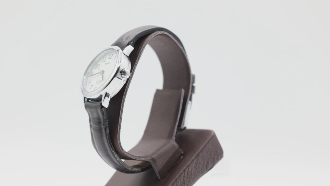 Timex Indigo With Thin Black Leather Band Watch Design