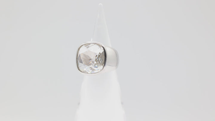 Swarovski Chunky Clear Crystal Ring Size 9