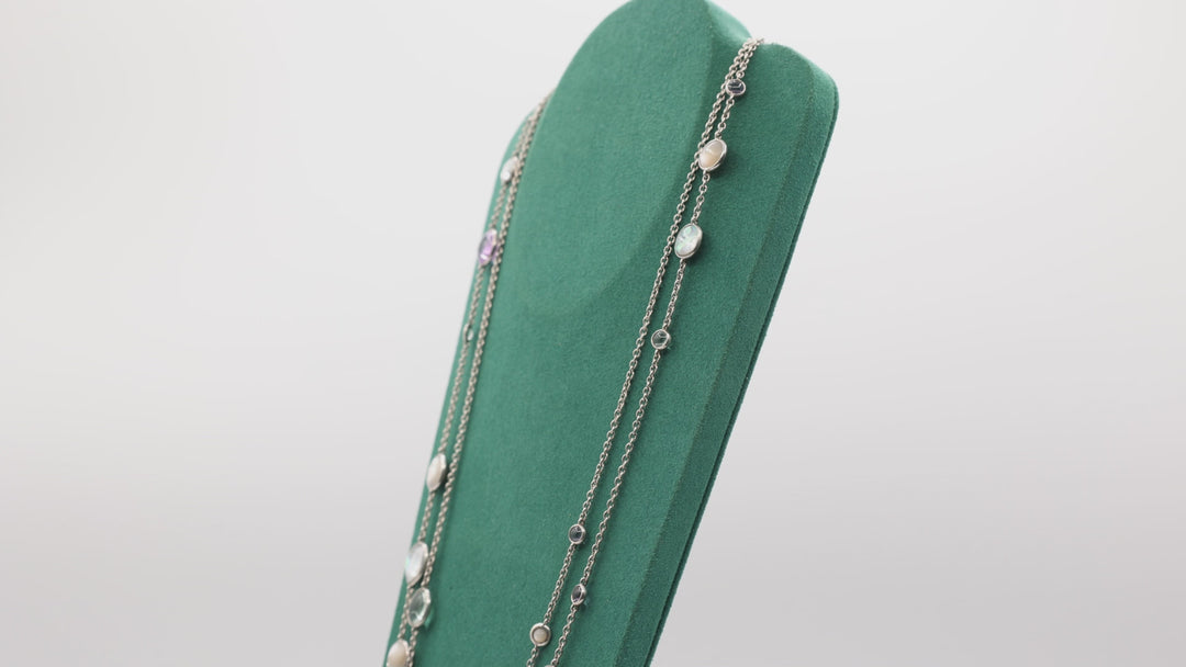 925 Sterling Silver Ippolita Classico Long Pinball Layering Necklace
