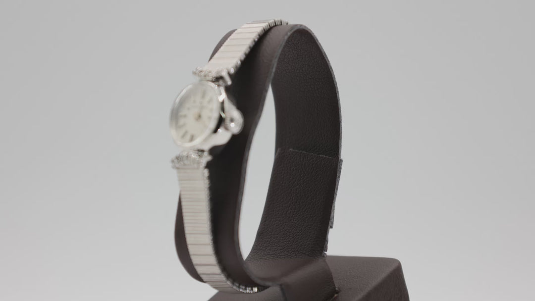 Hamilton Vintage Diamond Accented Mechanical Wind Up Watch