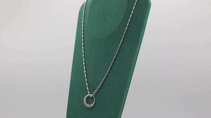 925 Sterling Silver Open Miracle Pendant Necklace