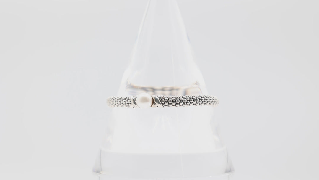 Silver X Pearl Caviar Lagos Bracelet