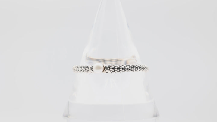 Silver X Pearl Caviar Lagos Bracelet