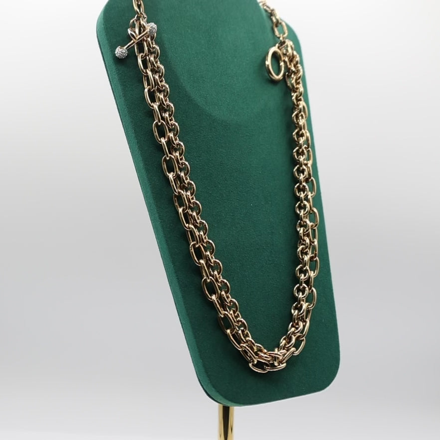 Gold Tone Givenchy Vintage Chain Necklace - 17 inches