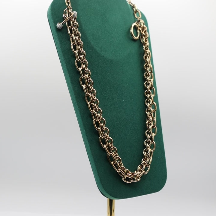 Gold Tone Givenchy Vintage Chain Necklace - 17 inches