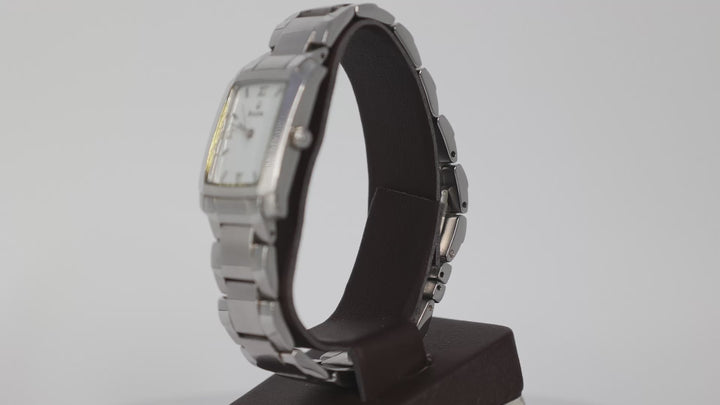 Bulova Stainless Steel Swiss 96L95 Watch With Elegant Design