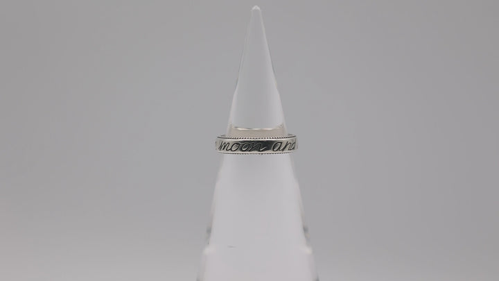 James Avery 925 Silver "To the Moon and Back" Ring- Size 8.5
