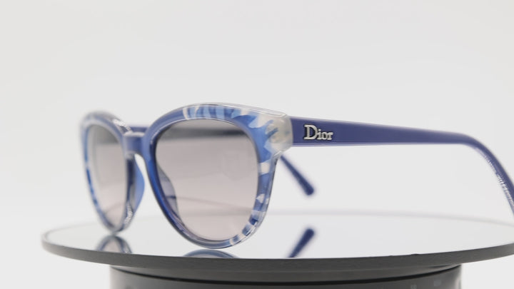 Christian Dior TieDye2 98MEU Blue Round Cateye Sunglasses