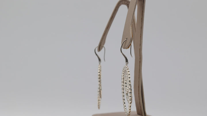 John Hardy 925 Dangle 3 Strand Earrings 1.5 Inch Sterling Silver