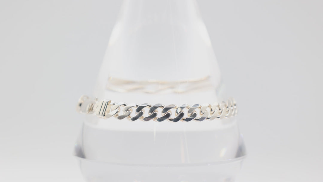925 Sterling Silver Thick Link Chain Bracelet 8 Inches