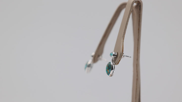 Sterling Silver Mojave Turquoise Drop Post Earrings