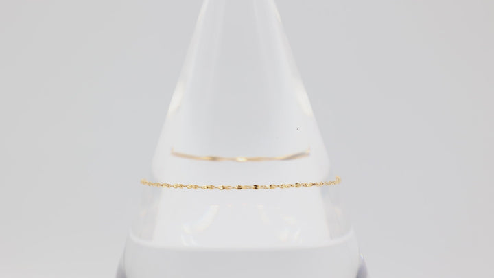 14k Yellow Gold 7.25 Inch Anklet