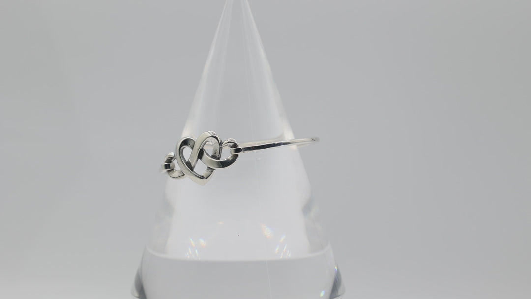 Sterling Silver Heart Knot Bracelet 925 Sterling Jewelry For Women