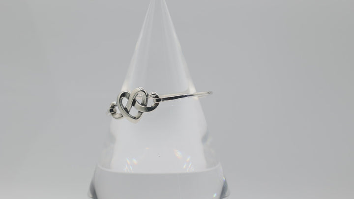 Sterling Silver Heart Knot Bracelet 925 Sterling Jewelry For Women