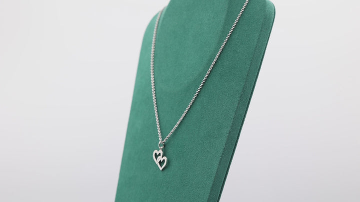 James Avery 925 Sterling Silver Cupid Hearts Necklace