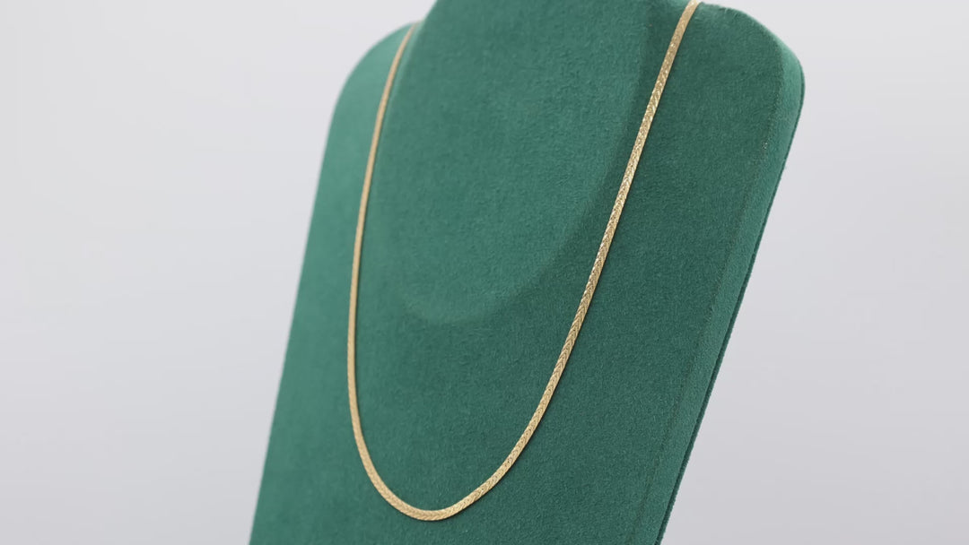 14K Yellow Gold Herringbone Chain - 15 in.