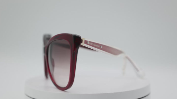 Dolce & Gabbana Butterfly Red Transparent Sunglasses