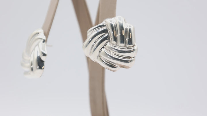 925 Sterling Silver Swirled Earrings