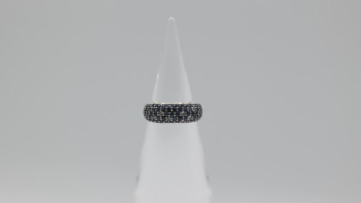 Effy Sterling Silver Blue Topaz And Sapphire Ring Size 7.5