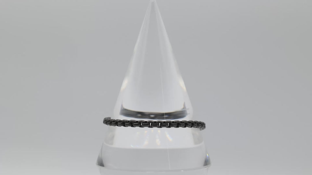 David Yurman 925 Sterling Silver Black Box Chain Bracelet