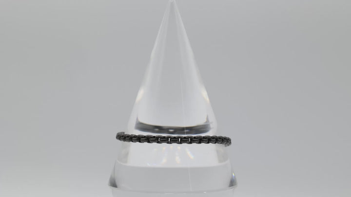 David Yurman 925 Sterling Silver Black Box Chain Bracelet