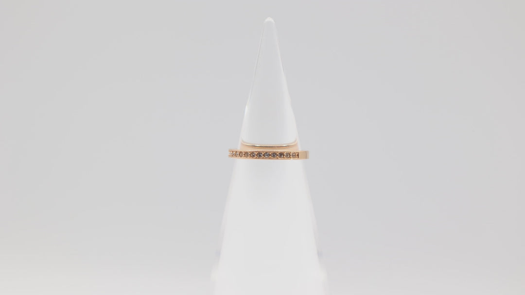 Swarovski Gold Tone Matrix Crystal Band Ring Size 6.75