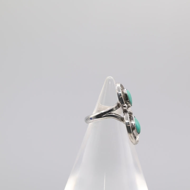 925 Silver Turquoise Ring Size 5