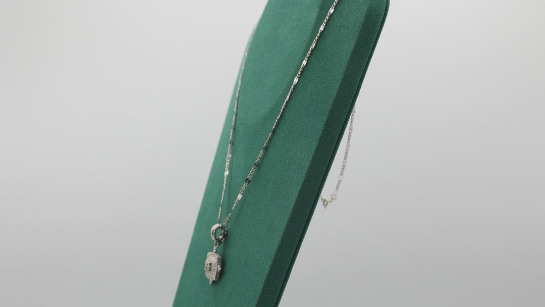 Gabriel And Co Diamond Accent Pendant Necklace 925 Silver 18K Gold