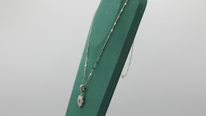 Gabriel And Co Diamond Accent Pendant Necklace 925 Silver 18K Gold