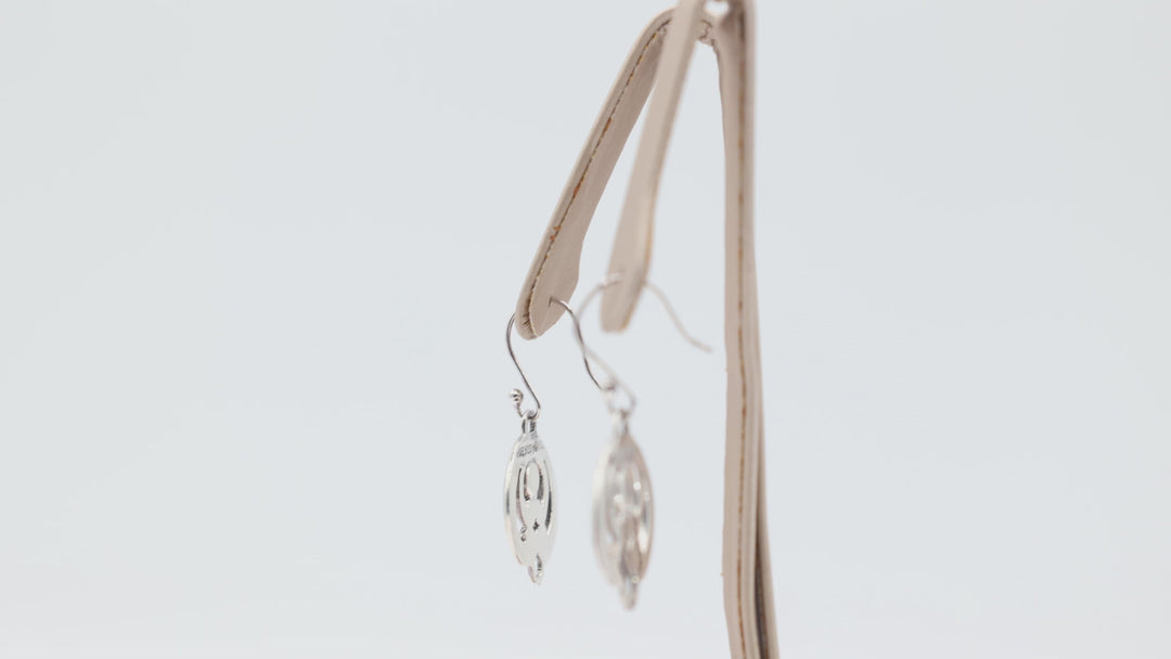925 Sterling Silver Dangle Earrings with Turquoise Stone
