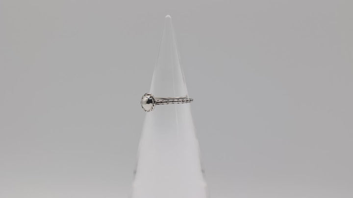 John Hardy 925 Sterling Silver Hammered Dome Ring Size 6.5